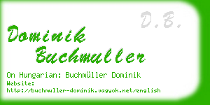 dominik buchmuller business card